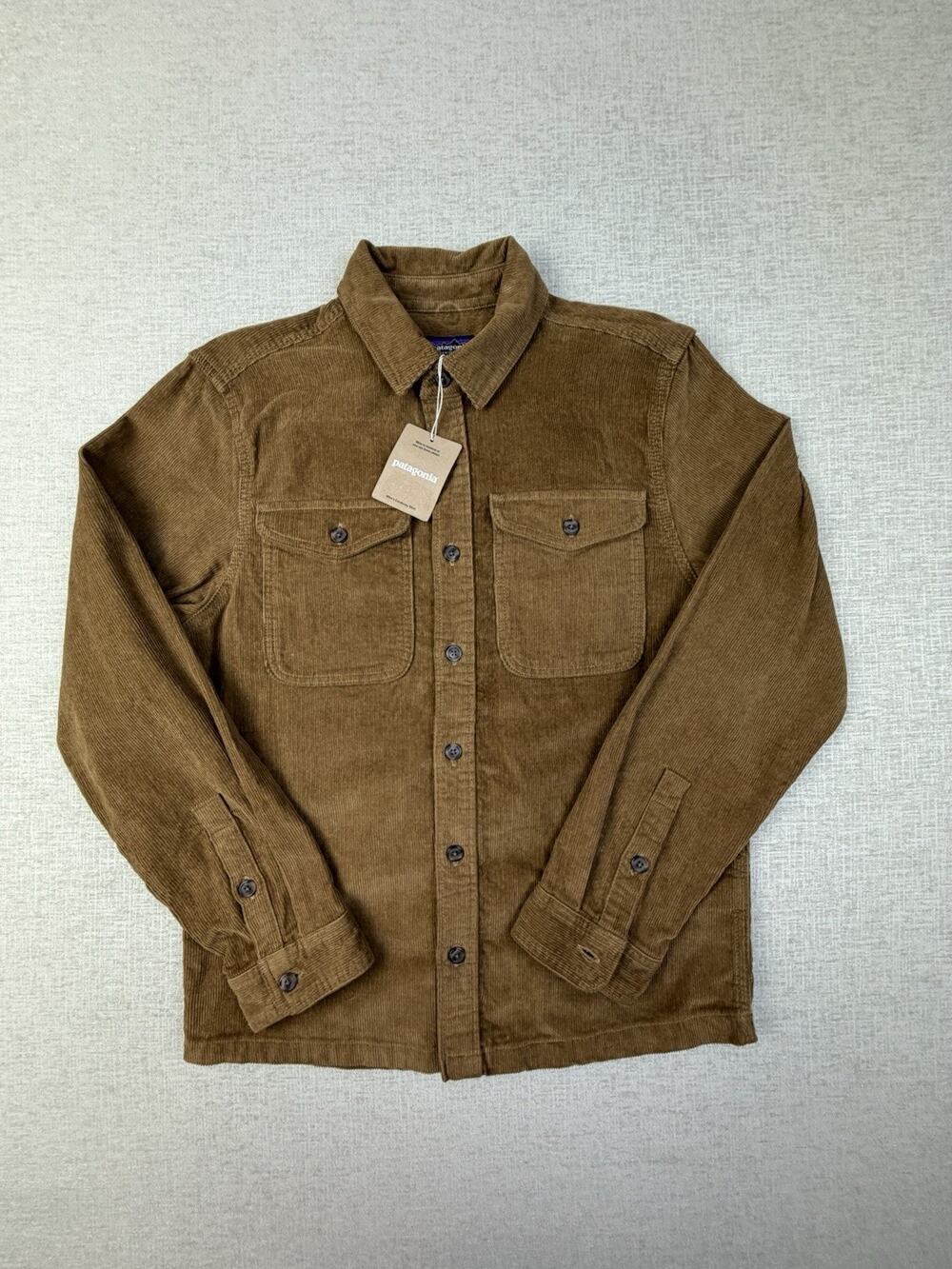 Patagonia Men’s Corduroy Shirt Small Coriander Brown Organic Cotton NWT